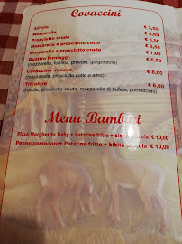 Menu / carte de La Baita del Peppolo à Montepiano