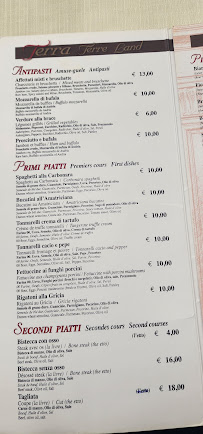 Ristorante Al Confessionale à Rome carte