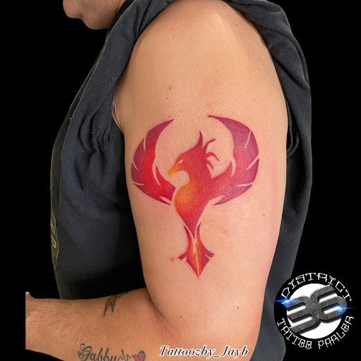 Explore mens family tattoo ideas, creative tattoo ideas in Passaic, available at District 36 Tattoo Parlor