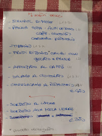 Menu / carte de Ostaria Rabelòt à Borgomanero