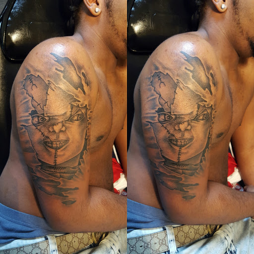 Explore bro and sister tattoo ideas, creative tattoo ideas in Albany, available at Tat Jones Ruthless Tattoos L.L.C.