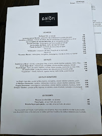 Salōn Marais à Paris menu