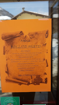 Il Caminetto à Usseglio menu