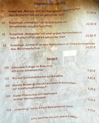 Menu du Restaurant Urwaldhof à Zetel