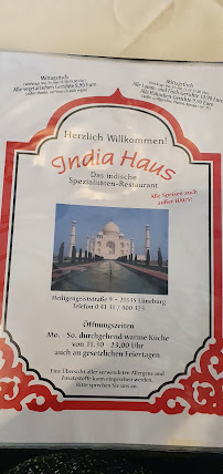 India Haus Lüneburg à Lüneburg menu