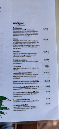 La Dispensa di San Salvatore à Capaccio Paestum menu
