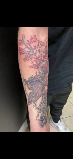 Explore back of thigh tattoo ideas, creative tattoo ideas in Bethlehem, available at Valley Of Shadows