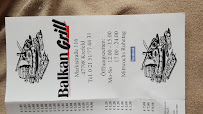 Menu / carte de Balkan-Grill à Krefeld