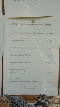 Menu du Gasthof Rundeck, Familie Karg à Kinding