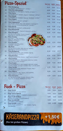 Menu du Sky Pizza Service à Varel