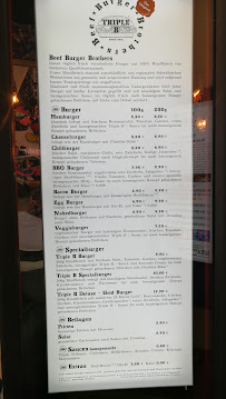 Menu / carte de Triple B - Beef Burger Brothers à Esslingen