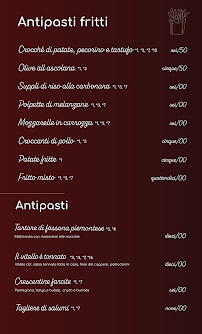 Menu du Garage Pizzeria Gourmet Senigallia à Senigallia