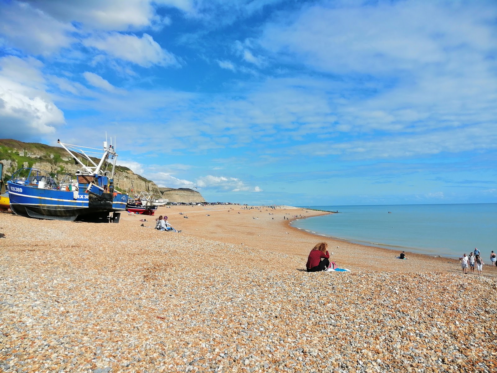 Photo of Hastings Beach and the settlement