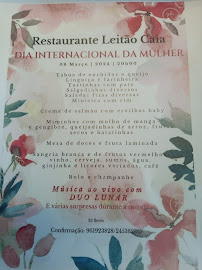 Leitão em Monte de Baixo menu n° 5