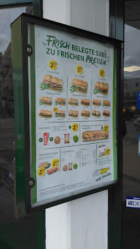 Menu / carte de Subway à Aalen