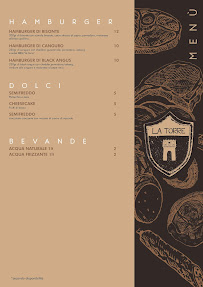 Carte du La Torre Ristorante à Avigliano Umbro
