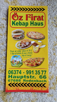 Carte du Öz Firat Kebab-Haus à Rodenbach