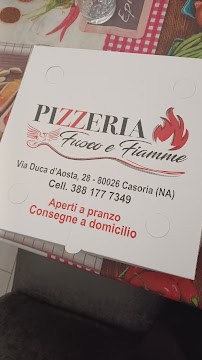 Menu du Pizzeria Fuoco e Fiamme à Casoria