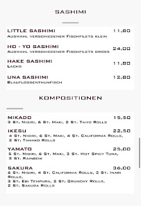 Sakura Sushibar à Bautzen carte