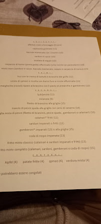 Carte du Osteria Ferluga à Trieste
