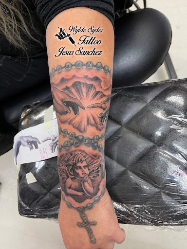 Explore girlfriend name tattoo ideas on chest, creative tattoo ideas in San Diego, available at Wylde Sydes Tattoo & Body Piercing