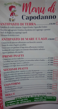 Nonna Papera à Castiglione del Lago menu