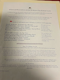 Menu du Osteria del Boccondivino à Bra