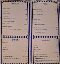 Menu du Nerone Pesce à Rome