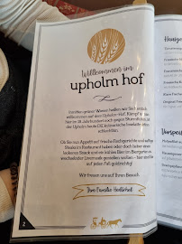 Upholmhof Restaurant & Cafe à Borkum menu