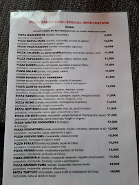Restaurant italien Pizza sarno à Paris (le menu)