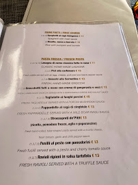 Menu du Trattoria de' Pitti à Florence