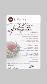 Carte du IlMorrice Ristorante à Spinetoli