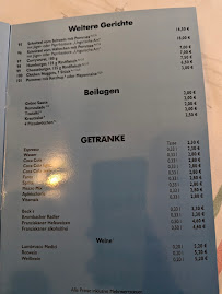 Carte du Pizzeria Alessio à Brockel