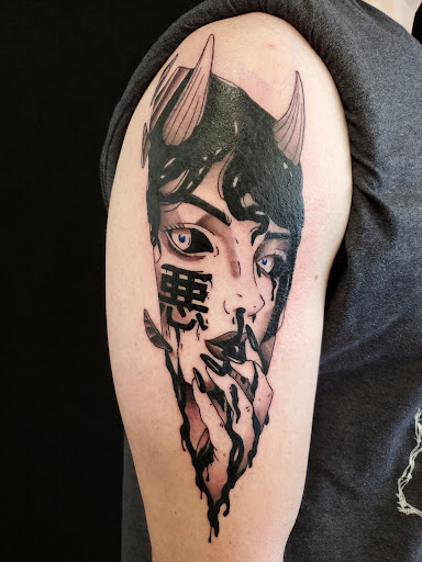 Explore hood neck tattoos ideas, creative tattoo ideas in Gilroy, available at 2911 Tattoo