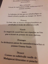 La Table de Fernand à Argentan menu