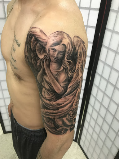 Explore faith over fear tattoo ideas, creative tattoo ideas in Killeen, available at Calaveras Tattoo Studio