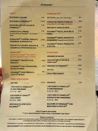 Carte du Divinorum Wine Bar à San Gimignano