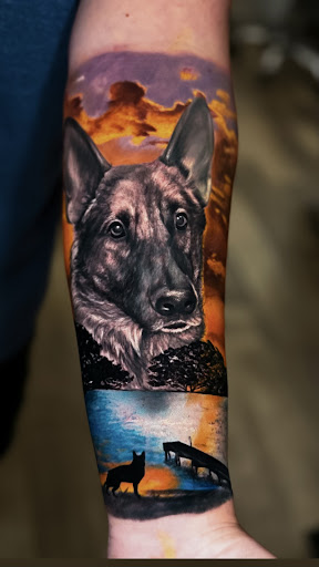 Explore sewing tattoo ideas, creative tattoo ideas in Norcross, available at JP Alfonso Studios