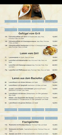 Menu du Taverna Poseidon à Heilbad Heiligenstadt