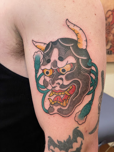 Explore haunted mansion tattoo ideas, creative tattoo ideas in Seattle, available at Sakoku Tattoo