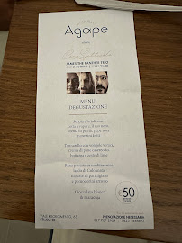 Agape Restaurant à Cellole menu