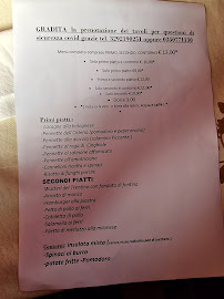 Menu / carte de Osteria Per Bacco à Chignolo d'Isola