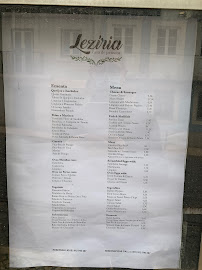 Menu du Lezíria Casa de Petiscos à Lisbon