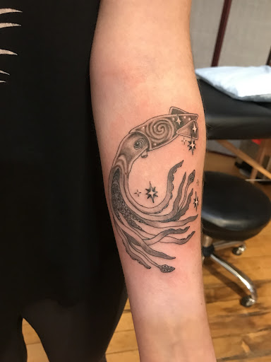 Explore semi truck tattoo ideas, creative tattoo ideas in Portland, available at Scapegoat Tattoo