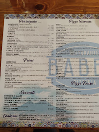 Menu du Babbo à Rome