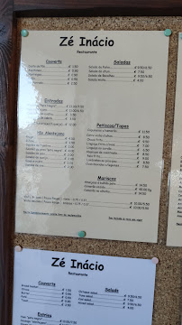 Zé Inácio à Porto Covo menu