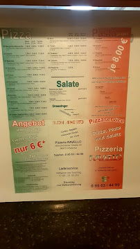 Menu du Pizzaservice Ravello à Rödental