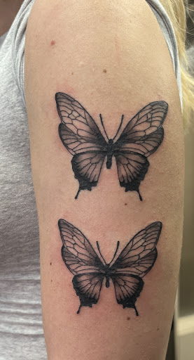 Explore female calf tattoo ideas, creative tattoo ideas in Scottsdale, available at Club Tattoo