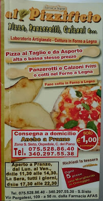 Livraison de pizzas Pizzeria Asporto Al Pizzificio Perugia à Perugia (le menu)
