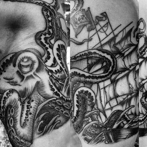 Explore fenrir tattoo ideas, creative tattoo ideas in Ridge, available at Masquerade Tattoo Shop